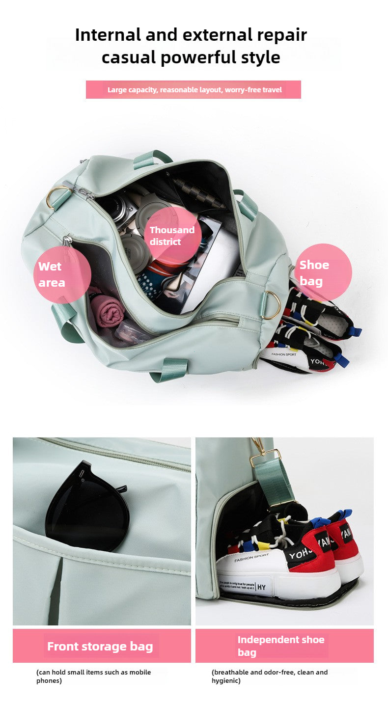 Waterproof Aura Fitness Sports Travel Duffel Bag - Versatile Weekender for Men and Women