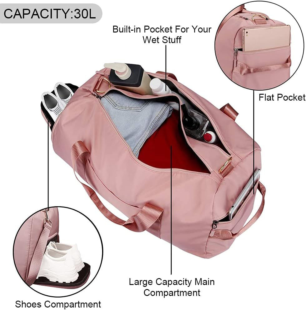 Waterproof Aura Fitness Sports Travel Duffel Bag - Versatile Weekender for Men and Women
