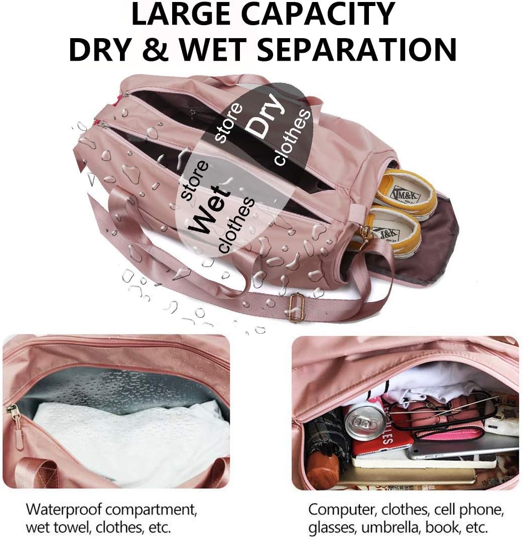Waterproof Aura Fitness Sports Travel Duffel Bag - Versatile Weekender for Men and Women