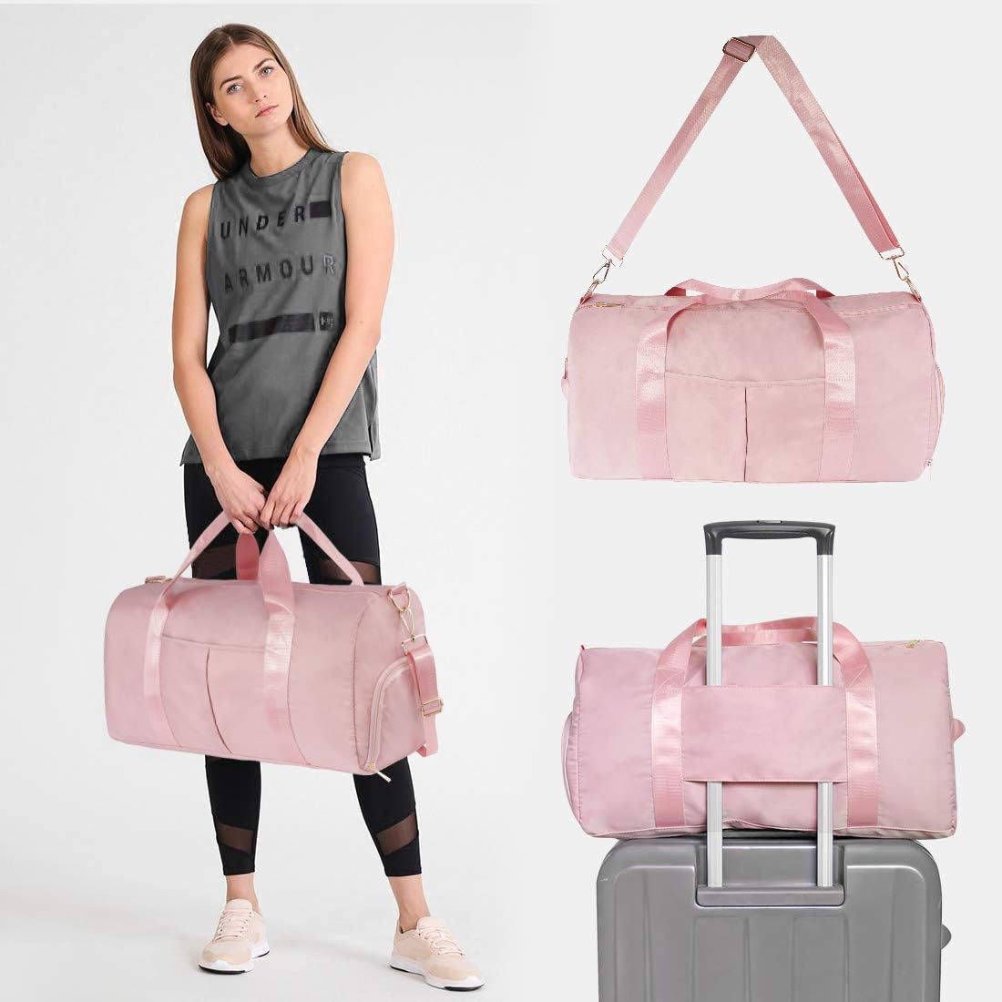 Waterproof Aura Fitness Sports Travel Duffel Bag - Versatile Weekender for Men and Women