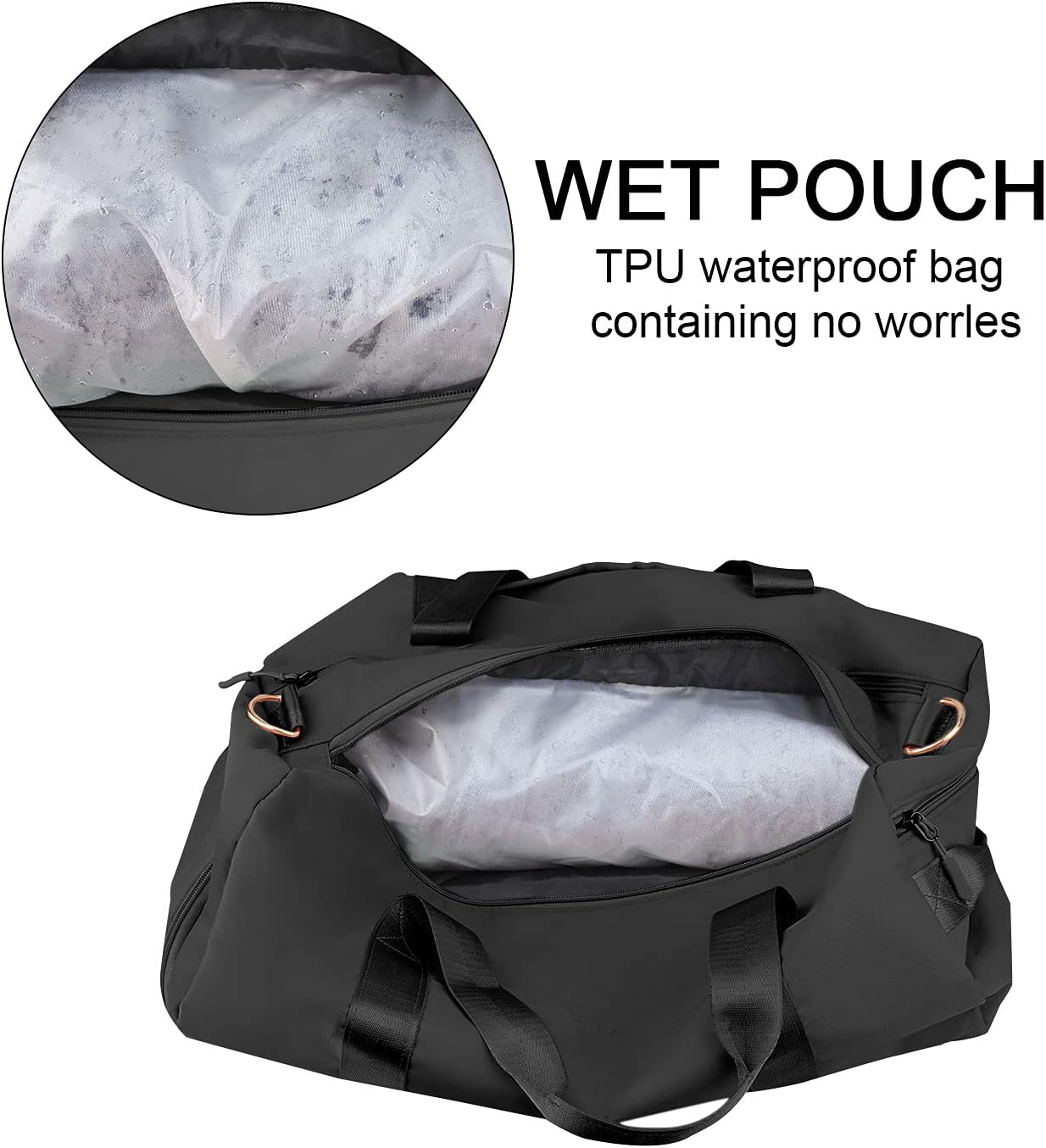 Waterproof Aura Fitness Sports Travel Duffel Bag - Versatile Weekender for Men and Women