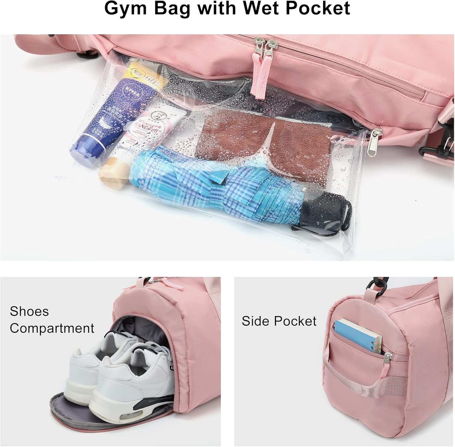 Waterproof Aura Fitness Sports Travel Duffel Bag - Versatile Weekender for Men and Women
