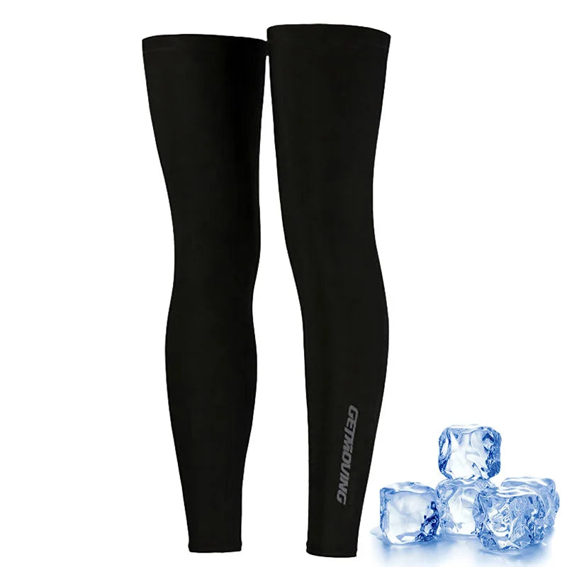 Aura Fitness Leg Sleeves Ice Silk Breathable Quick Dry Running Sports Leggings Sun UV Protection Leg Covers Cycling Leg Sleeves