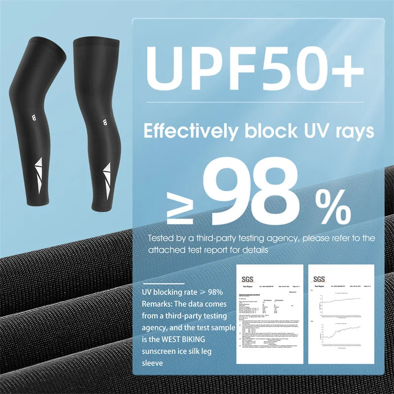 Aura Fitness Leg Sleeves Ice Silk Breathable Quick Dry Running Sports Leggings Sun UV Protection Leg Covers Cycling Leg Sleeves