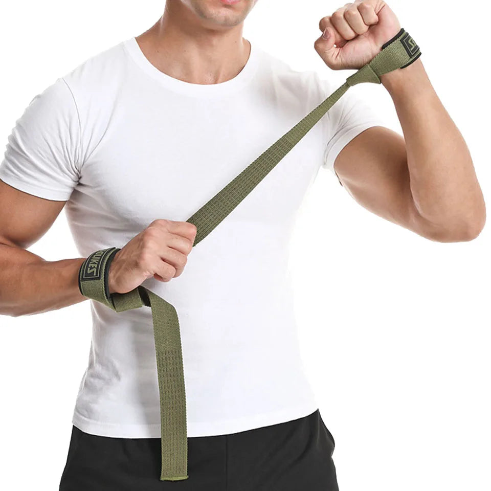 Aura Fitness Weightlifting Wrist Straps Strength Training Adjustable Non-Slip Gym Fitness Lifting Strap Wrist Support Grip Band