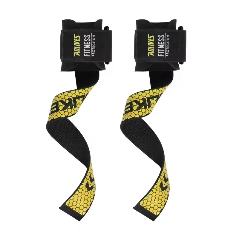 Aura Fitness Weightlifting Wrist Straps Strength Training Adjustable Non-Slip Gym Fitness Lifting Strap Wrist Support Grip Band