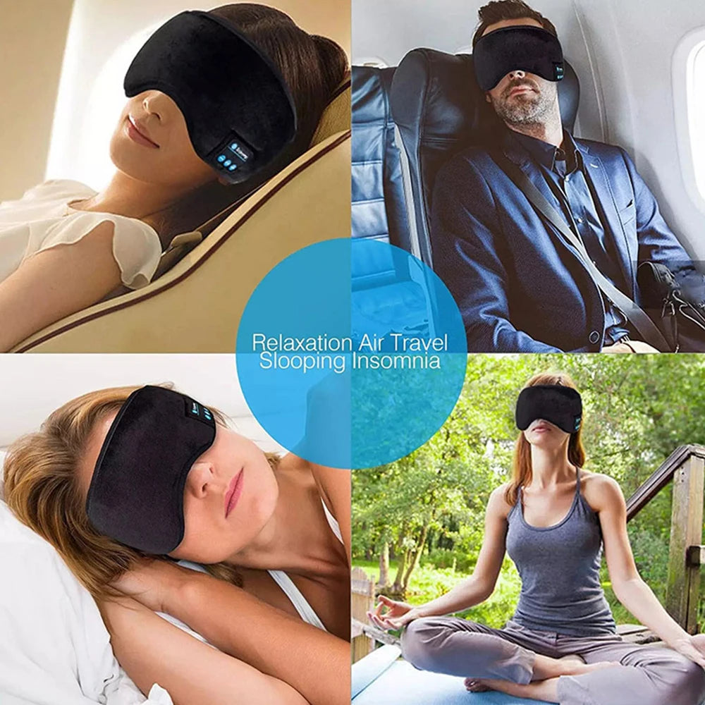 Aura Fitness Fone Bluetooth Earphones Sports Sleeping Headband Elastic Wireless Headphones Music Eye Mask Wireless Bluetooth Headset Headband