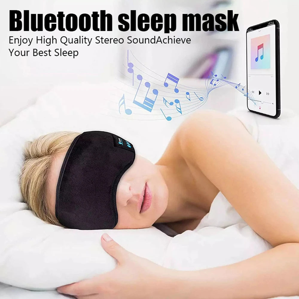 Aura Fitness Fone Bluetooth Earphones Sports Sleeping Headband Elastic Wireless Headphones Music Eye Mask Wireless Bluetooth Headset Headband