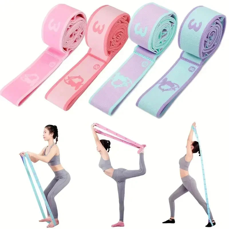 Aura Fitness Resistance Band Yoga Auxiliary Stretching Belt Adult Latin Training Elastic Bands Beginner Pilates Dance Loop Fitness Tension