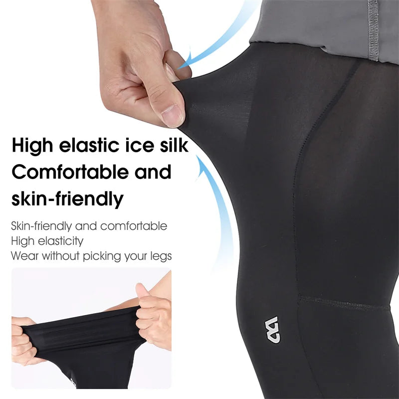 Aura Fitness Leg Sleeves Ice Silk Breathable Quick Dry Running Sports Leggings Sun UV Protection Leg Covers Cycling Leg Sleeves