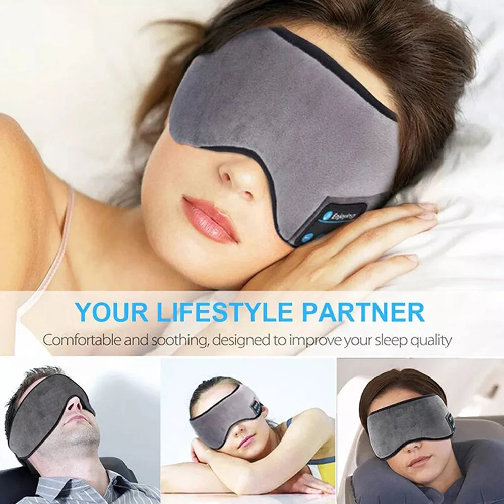 Aura Fitness Fone Bluetooth Earphones Sports Sleeping Headband Elastic Wireless Headphones Music Eye Mask Wireless Bluetooth Headset Headband