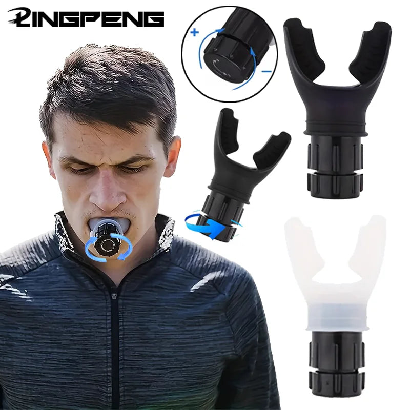 Aura Fitness Portable Lung Capacity Abdominal Breathing Trainer with Adjustable Resistance Lmprove Your Lung Capacity and Sleep Quality