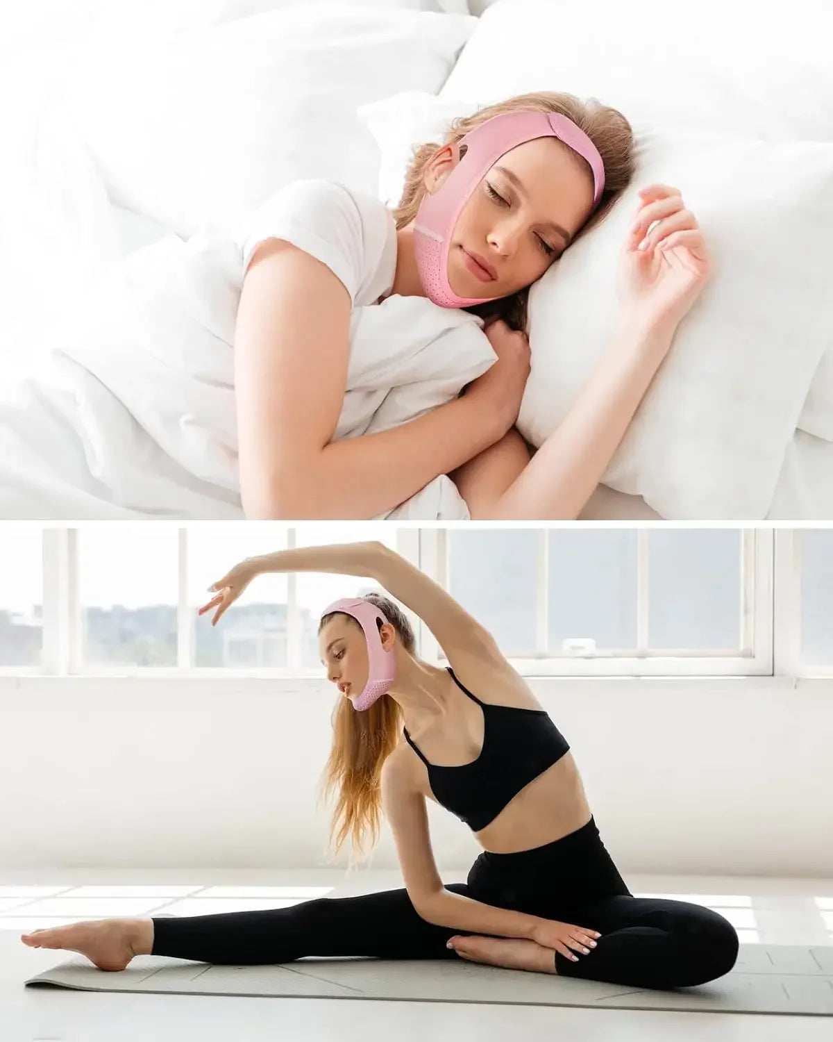 Aura Fitness Reusable Face Strap, V Line Mask, Double Chin Reducer, Chin up Patch, Chin Strap, V Shaped Belt, V Shaped Face Mask for Sagging