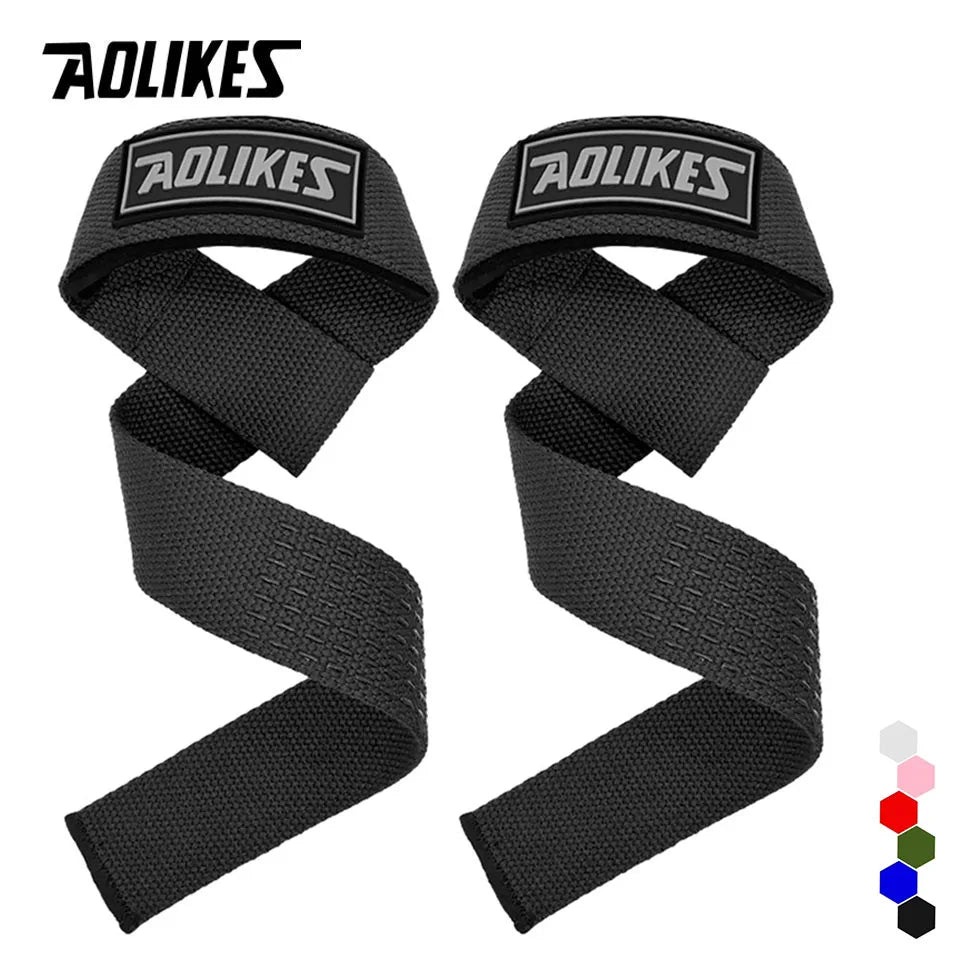 Aura Fitness Weightlifting Wrist Straps Strength Training Adjustable Non-Slip Gym Fitness Lifting Strap Wrist Support Grip Band