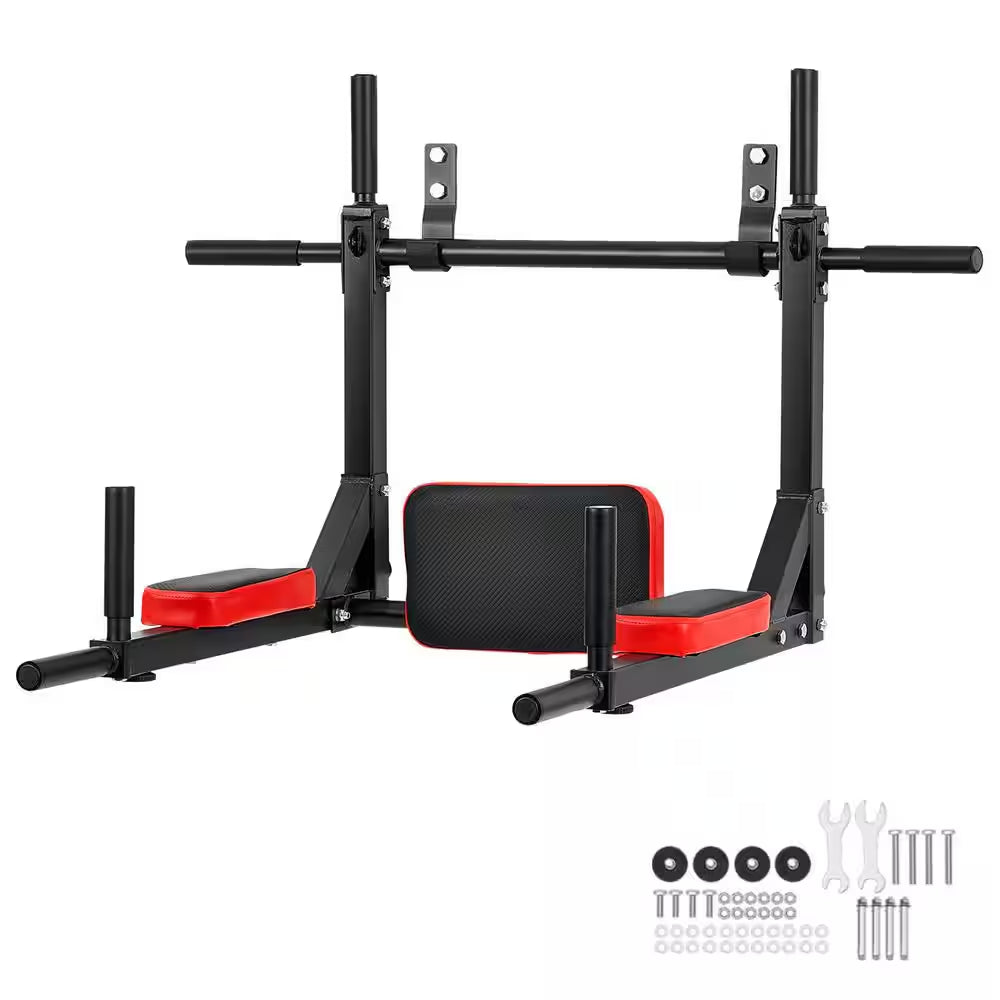 Multifunctional Pull up Bar, 440 Lbs. Capacity. Wall Mounted Chin up Bar Dip Station, Power Tower Set Training Equipment